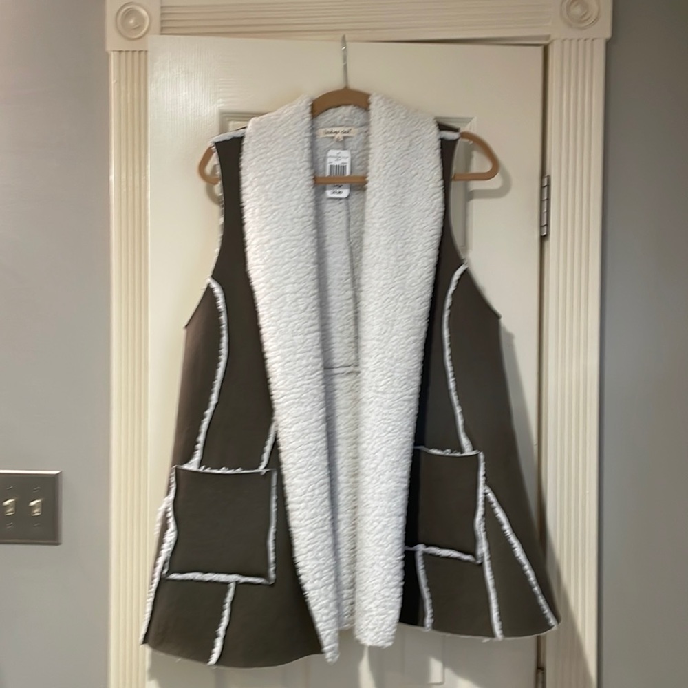 Sherpa trim vest.